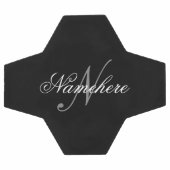 Uniek monogram voor speciale zwart-witnamen voetbal (Enkel)