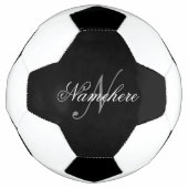Uniek monogram voor speciale zwart-witnamen voetbal (Voorkant)