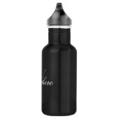 Uniek monogram voor speciale zwart-witnamen waterfles  (Rechts)