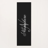 Uniek monogram voor speciale zwart-witnamen yogamat (Achterkant)