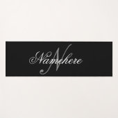 Uniek monogram voor speciale zwart-witnamen yogamat (Voorkant (horizontaal))