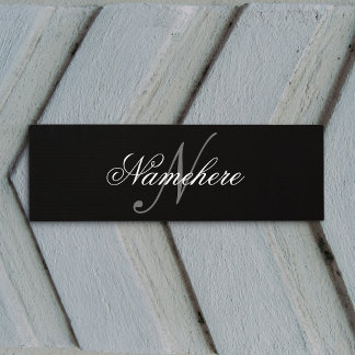 Uniek monogram voor speciale zwart-witnamen yogamat