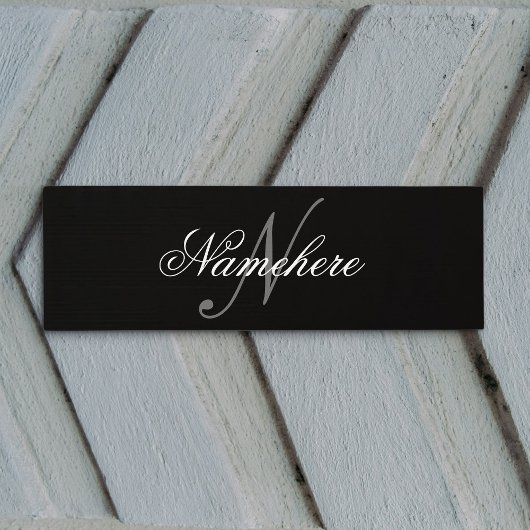 Uniek monogram voor speciale zwart-witnamen yogamat