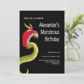 Uniek Monster Jongens Verjaardagsfeest Kaart (Staand voorkant)