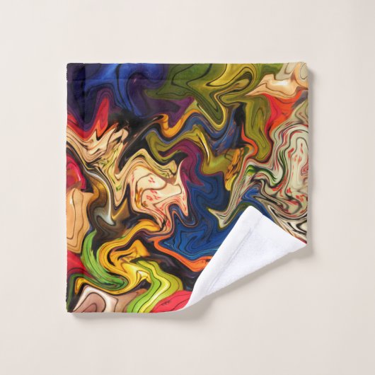 Uniek, mooi, kleurrijk, geschilderd patroon een gr bad handdoek (Wasdoekje)