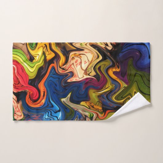 Uniek, mooi, kleurrijk, geschilderd patroon een gr bad handdoek (Handdoek)