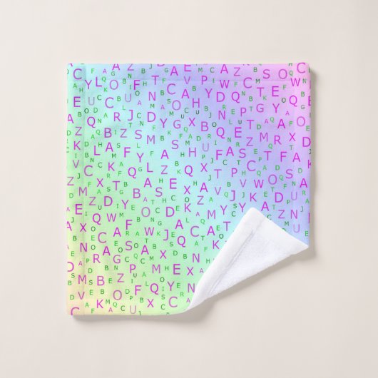 Uniek, mooi, kleurrijk, geschilderd patroon een gr bad handdoek (Wasdoekje)