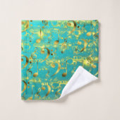 Uniek, mooi, kleurrijk, geschilderd patroon een gr bad handdoek (Wasdoekje)