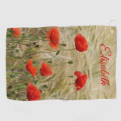 Uniek, mooi, kleurrijk, geschilderd patroon een gr golfhanddoek (Horizontaal)