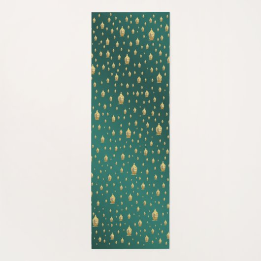 Uniek, mooi, kleurrijk, geschilderd patroon een gr yogamat (Achterkant)