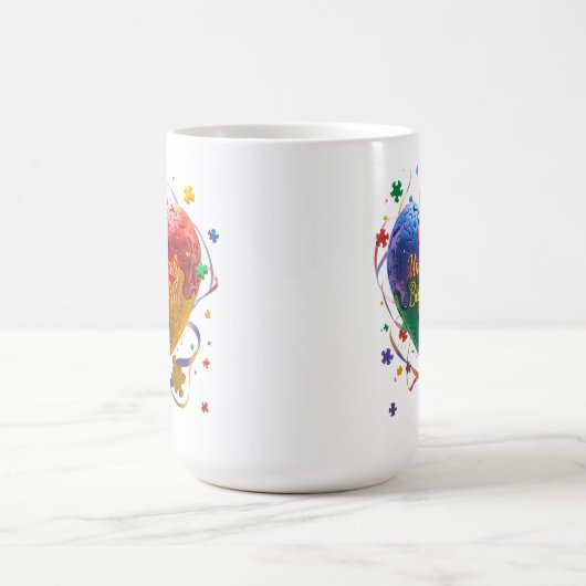 Uniek Mooi – Schattige Autisme Bewustzijn Collect Koffiemok (Center)