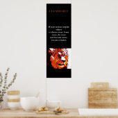 Uniek Motivatie Leiderschap Pop Art Lion Poster (Keuken)