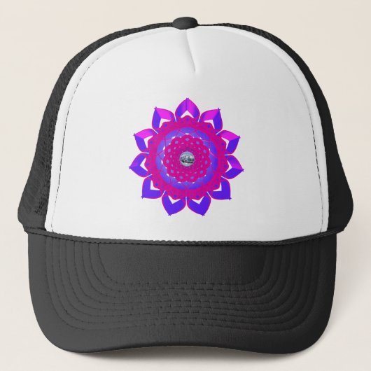 Uniek mystiek ontwerp trucker pet (Voorkant)