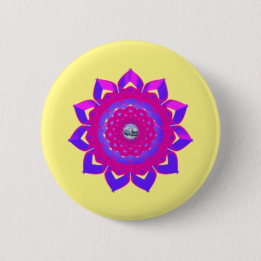 Uniek mystisch ontwerp ronde button 5,7 cm (Voorkant)