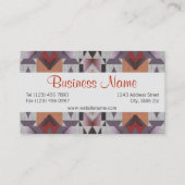 Uniek Native American Tribal Art Patroon Visitekaartje (Achterkant)