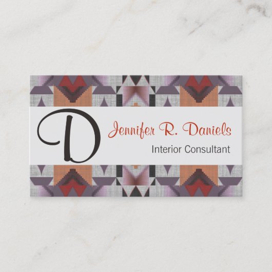 Uniek Native American Tribal Art Patroon Visitekaartje (Voorkant)