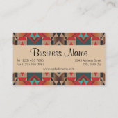 Uniek Native American Tribal Art Patroon Visitekaartje (Achterkant)