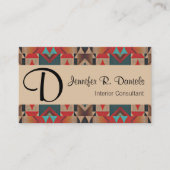 Uniek Native American Tribal Art Patroon Visitekaartje (Voorkant)