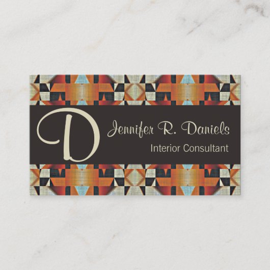 Uniek Native American Tribal Art Patroon Visitekaartje (Voorkant)
