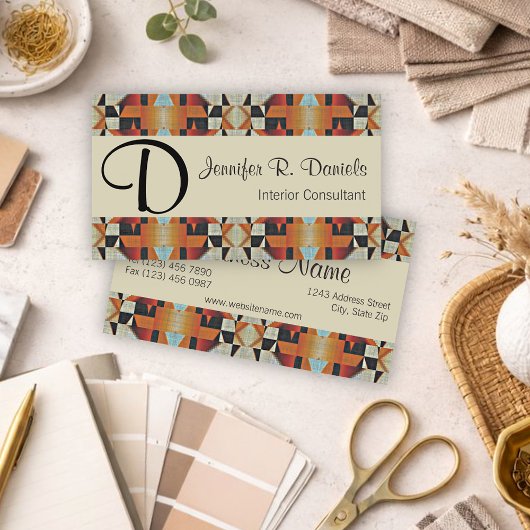 Uniek Native American Tribal Art Patroon Visitekaartje