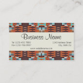 Uniek Native American Tribal Art Patroon Visitekaartje (Achterkant)