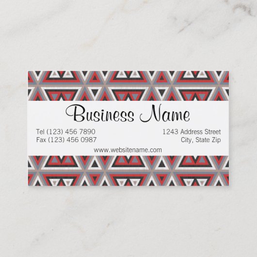 Uniek Native American Tribal Art Patroon Visitekaartje (Achterkant)