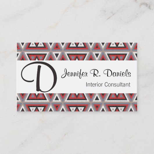 Uniek Native American Tribal Art Patroon Visitekaartje (Voorkant)