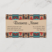 Uniek Native American Tribal Art Patroon Visitekaartje (Achterkant)