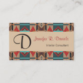 Uniek Native American Tribal Art Patroon Visitekaartje (Voorkant)