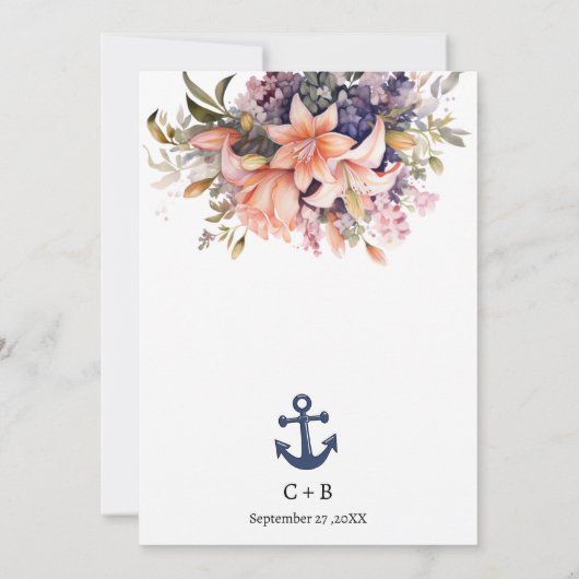 Uniek Nautical Theme Beach repetitie diner Kaart (Achterkant)