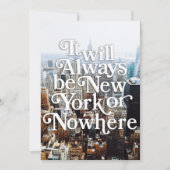 Uniek New York City bruiloft thema Save the Date (Voorkant)