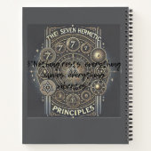 Uniek Notitieboek met Hermetic Principles Print (Achterkant)
