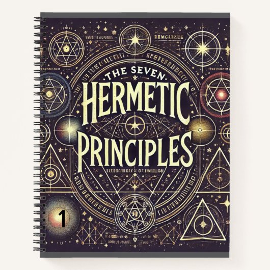 Uniek Notitieboek met Hermetic Principles Print (Voorkant)