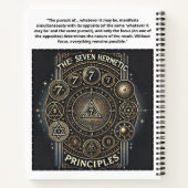 Uniek Notitieboek met Hermetic Principles Print (Achterkant)