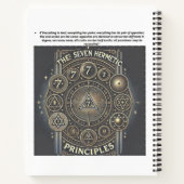Uniek Notitieboek met Hermetic Principles Print (Achterkant)
