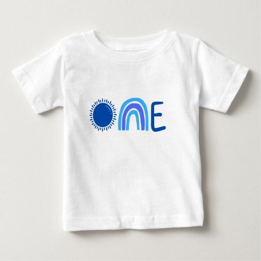 Uniek One Waterverf 1st Birthday Baby T-shirt (Voorkant)