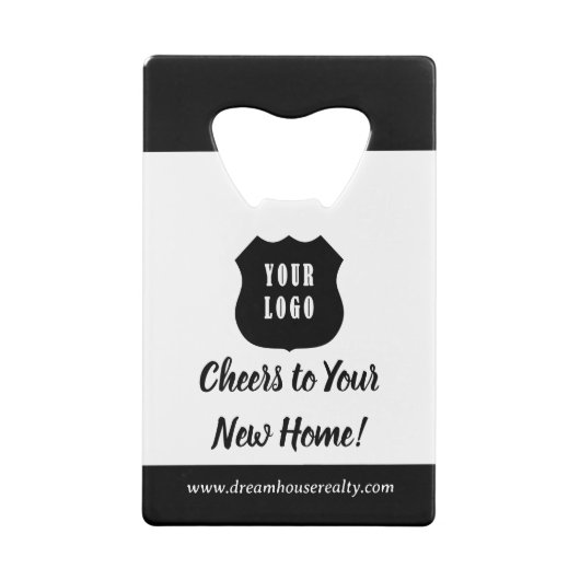 Uniek onroerend goed promotioneel slotgeschenk creditkaart flessenopener (Achterkant)