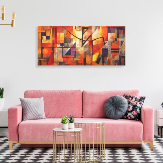 Uniek ontwerp, abstract ontwerp canvas afdruk (Insitu (Woonkamer))
