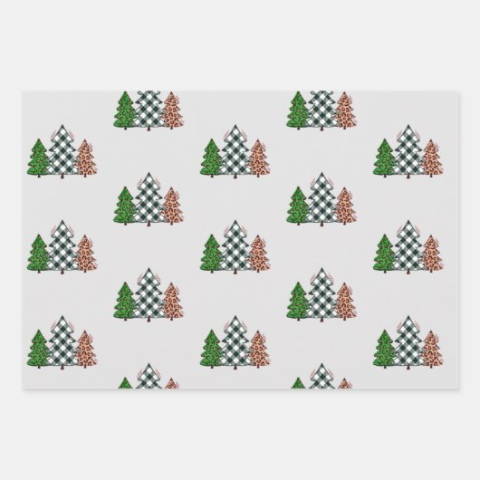 Uniek Ontwerp Kerstboom Decoraties Ornament Inpakpapier Vel (Voorkant 3)