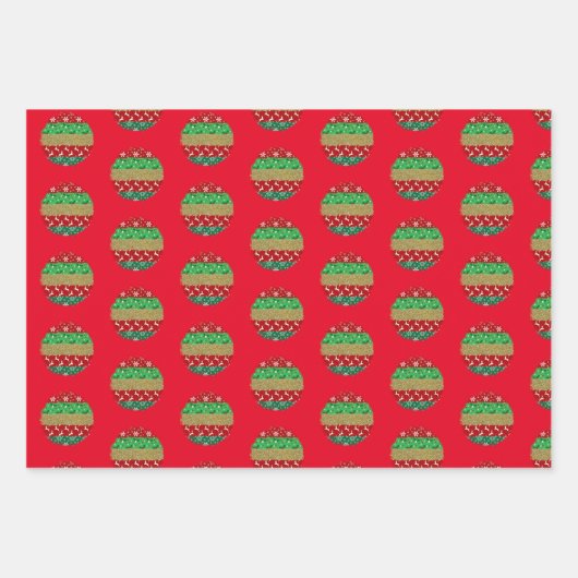 Uniek Ontwerp Kerstboom Decoraties Ornament Inpakpapier Vel (Voorkant)