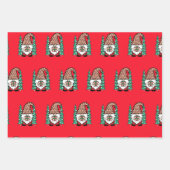Uniek ontwerp | kerstgnomen Gift Wrapping Pa Inpakpapier Vel (Voorkant)