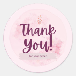 Uniek ontwerp minimalistische elegante bedankje ronde sticker