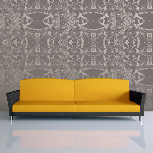 Uniek ontwerp! Naadloze Lily Bloemschil en Stok Behang