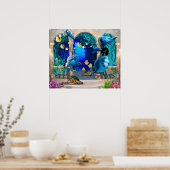 Uniek ontwerp onder het zee en onderwaterwereld poster (Keuken)
