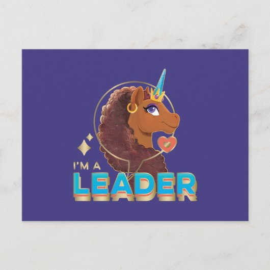 Uniek ontwerp van de eenhoorn "I'm a Leader" Briefkaart (Voorkant)