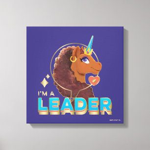Uniek ontwerp van de eenhoorn "I'm a Leader" Canvas Afdruk