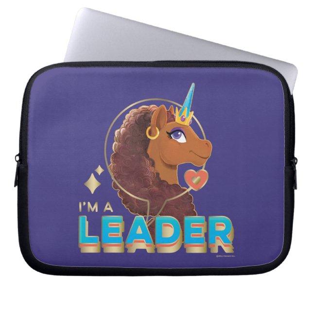Uniek ontwerp van de eenhoorn "I'm a Leader" Laptop Sleeve (Voorkant)