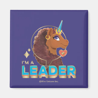 Uniek ontwerp van de eenhoorn "I'm a Leader" Magneet
