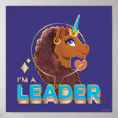 Uniek ontwerp van de eenhoorn "I'm a Leader" Poster (Voorkant)
