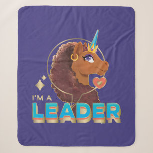 Uniek ontwerp van de eenhoorn "I'm a Leader" Sherpa Deken